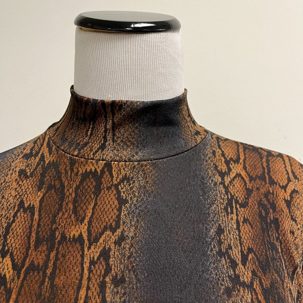 Christine Gerard Snake Python Print Brown Black M… - image 3